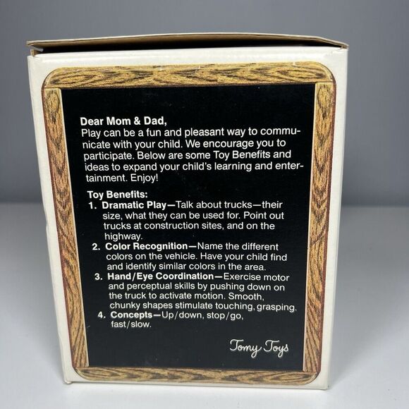 Tomy Big Power Pushers Truck Vintage 1984 No. 1093 Complete With Box & Booklet - Picture 8 of 12